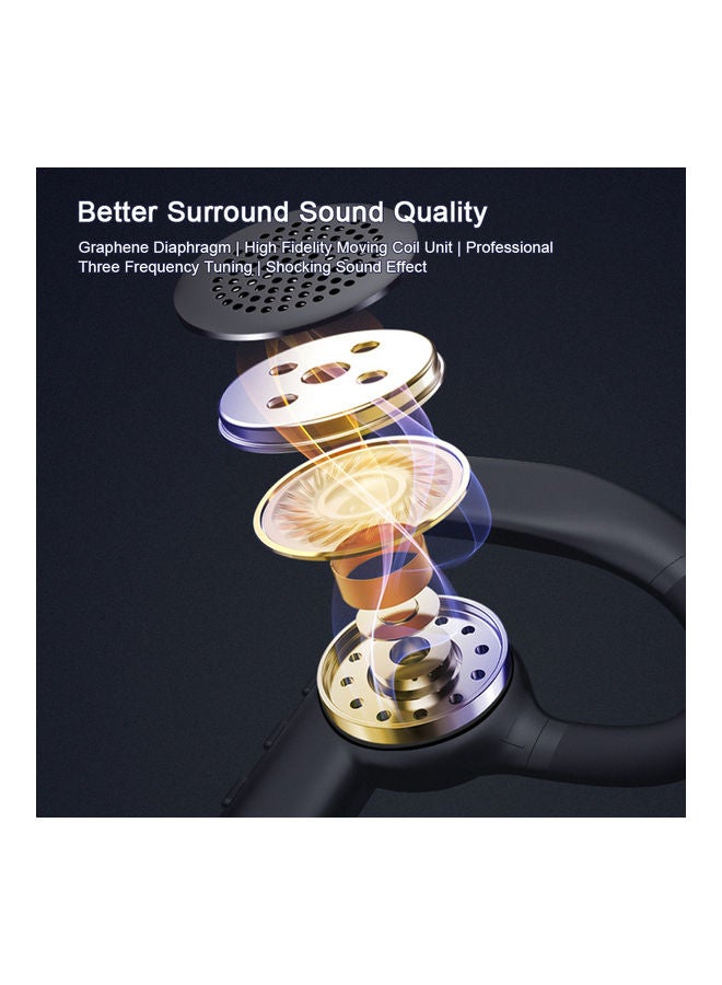Wireless Open-Ear Earphone Black - Image 4