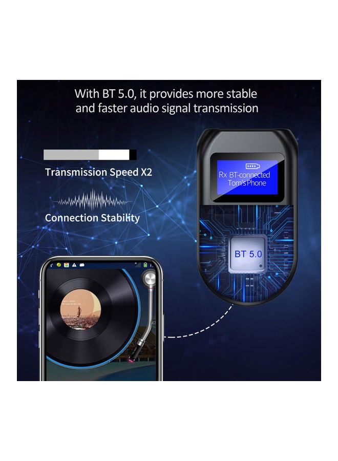 جهاز إرسال صوتي مزود بتقنية بلوتوث BT-11 أسود - Image 4