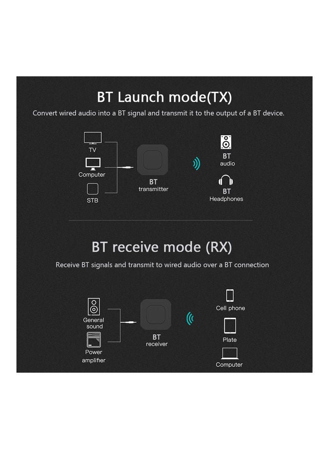 جهاز إرسال واستقبال يعمل بالبلوتوث BT13 أسود - Image 3