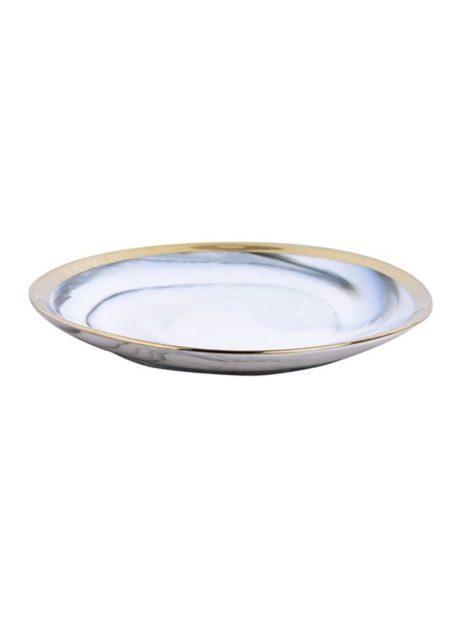 شاربدو طبق عشاء بعمق صغير أبيض/ذهبي/أزرق 6بوصة - Image 2