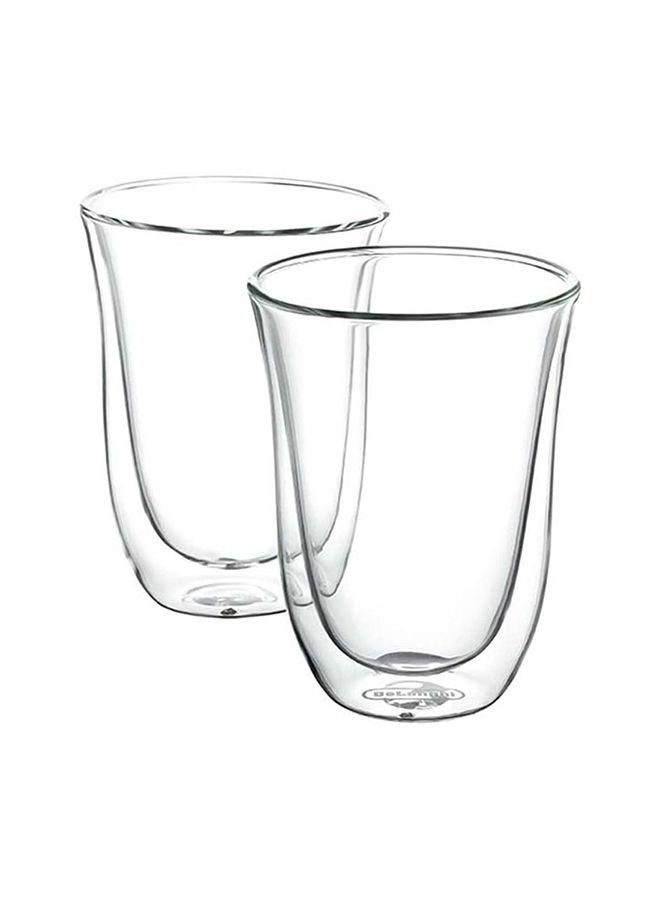 De'Longhi 2-Piece Latte Macchiato Glass Clear 12centimeter - Image 1