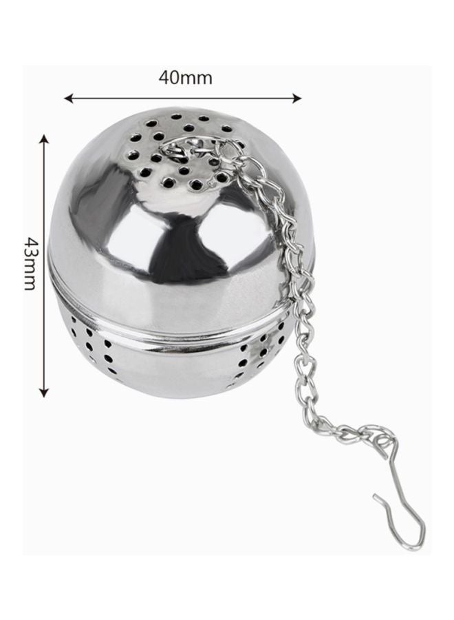 Sharpdo Stainless Steel Double Ball Shaped Tea Infuser Silver 40x43cm - Image 4
