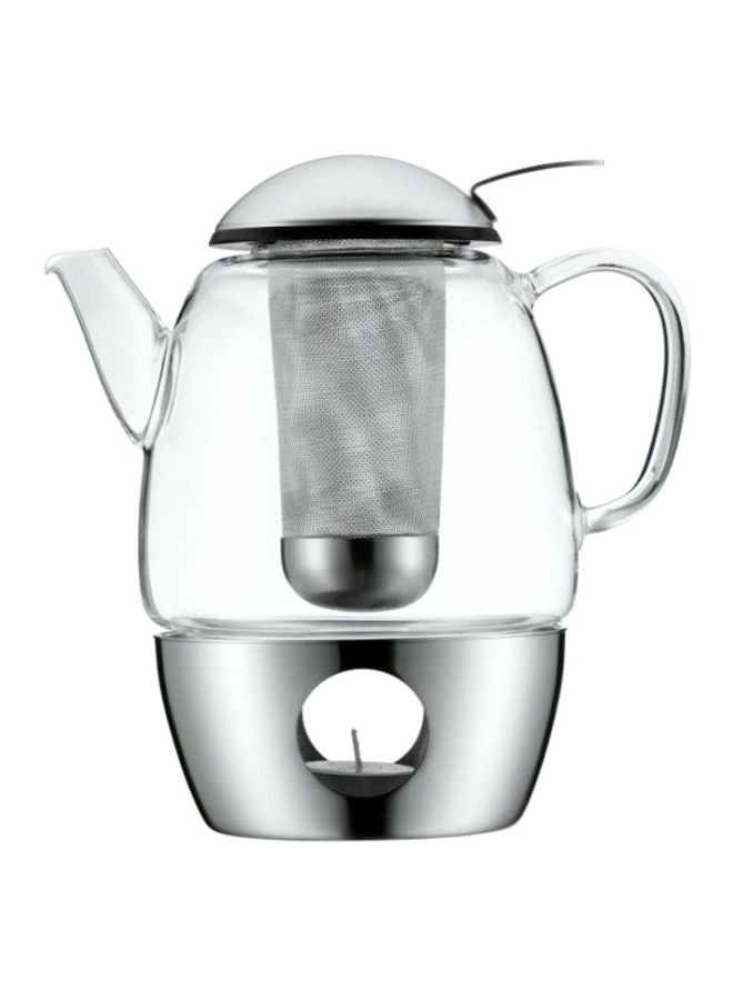 WMF Smartea Tea Set With Warmer Clear/Silver - Image 1