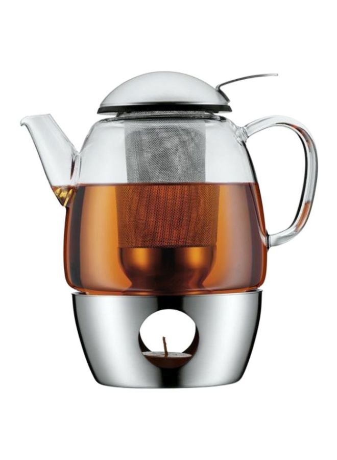 WMF Smartea Tea Set With Warmer Clear/Silver - Image 2