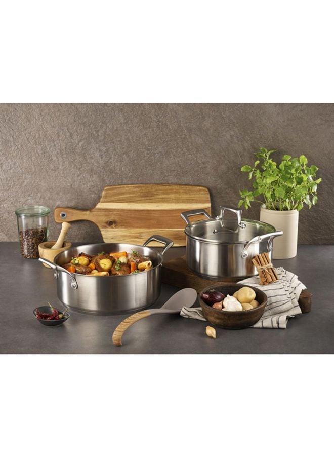 Penguen Gourmet Stainless Steel Casserole With Metal Lid Silver 26x17cm - Image 3