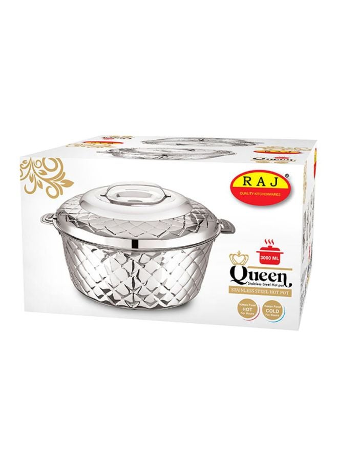 RAJ Stainless Steel 3000ml Hotpot Silver 32cm  - Image 3