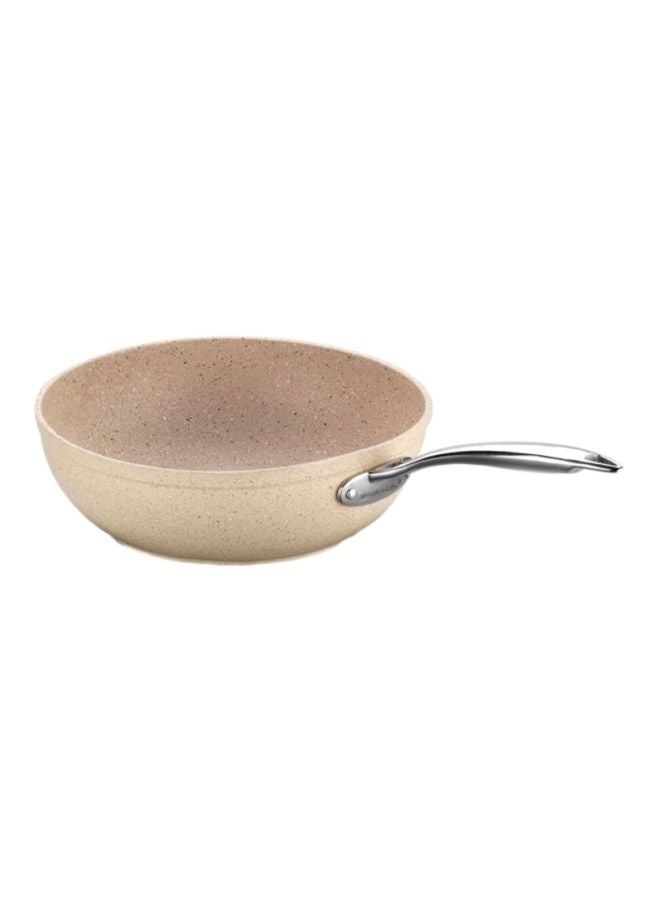 Korkmaz Granita Wok Pan Beige 24x6.5cm 