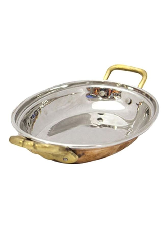 RAJ - Copper Kadai With Handle Copper 3.8x27.4x17.4cm - Image 1