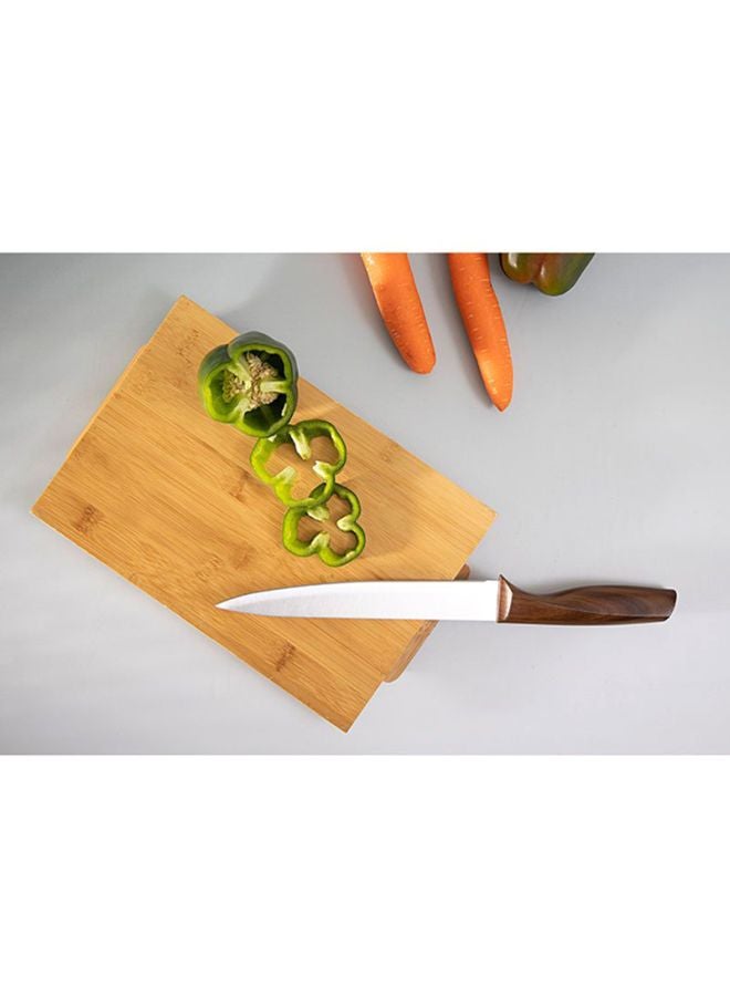 DELCASA - Slicer Knife Brown/Silver 8inch - Image 1