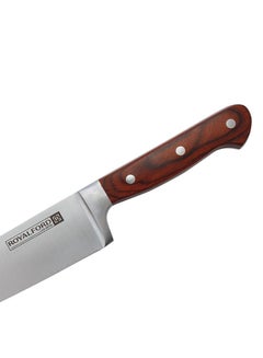 Royalford Chef Knife Wooden Color Handle/Silver 8inch  - Image 3
