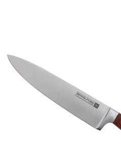 Royalford Chef Knife Wooden Color Handle/Silver 8inch  - Image 4