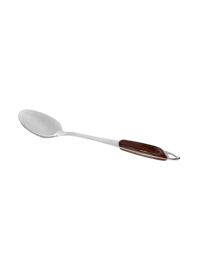 Royalford Stainless Steel Serving Spoon Silver/Brown 36.6 x 7.2cm 