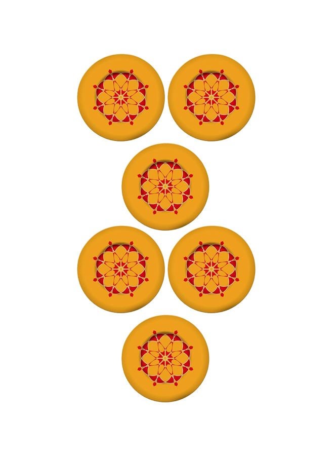 Luminarc 6-Piece Arabesques Dessert Plates Yellow/Red 19cm  - Image 1