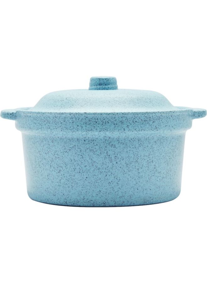DINEWELL - Speckle Melamine Bowl With Lid Blue 6inch - Image 1