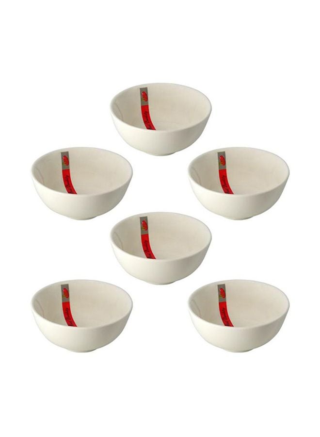 دوف - طقم أوعية مكوّن من6-Piece قطع أبيض/أحمر 5.5بوصة - Image 1