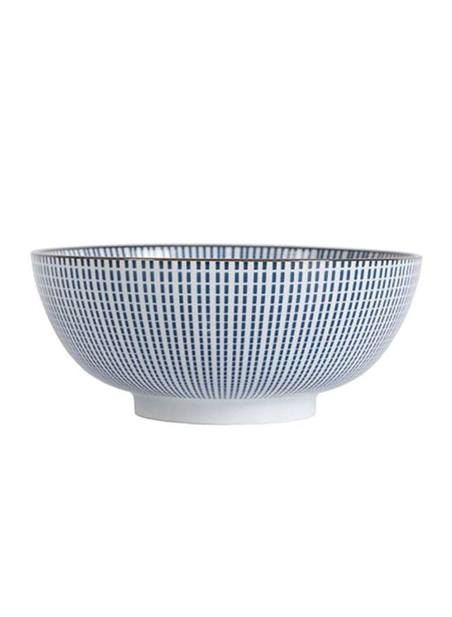 Sharpdo Soup Bowl White/Blue 6inch - Image 1