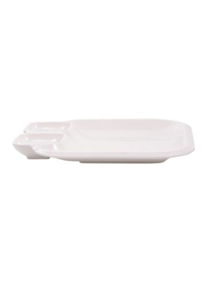 DINEWELL Square Shaped Chip And Dip Set White 25x28.5cm  - Image 3