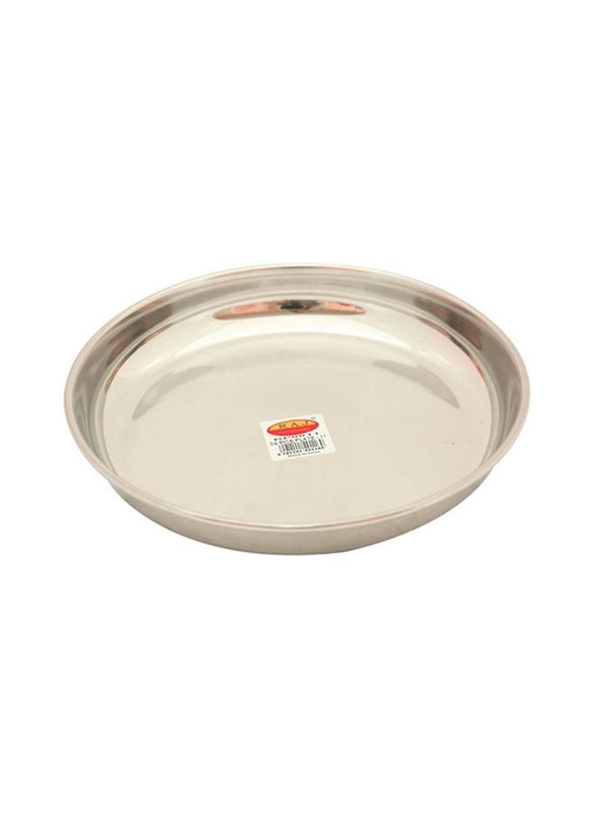 RAJ Steel Rice Plate Silver 25cm 