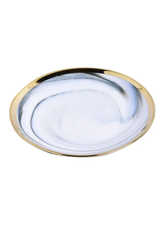 شاربدو طبق عشاء بعمق صغير أبيض/ذهبي/أزرق 6بوصة - Image 4