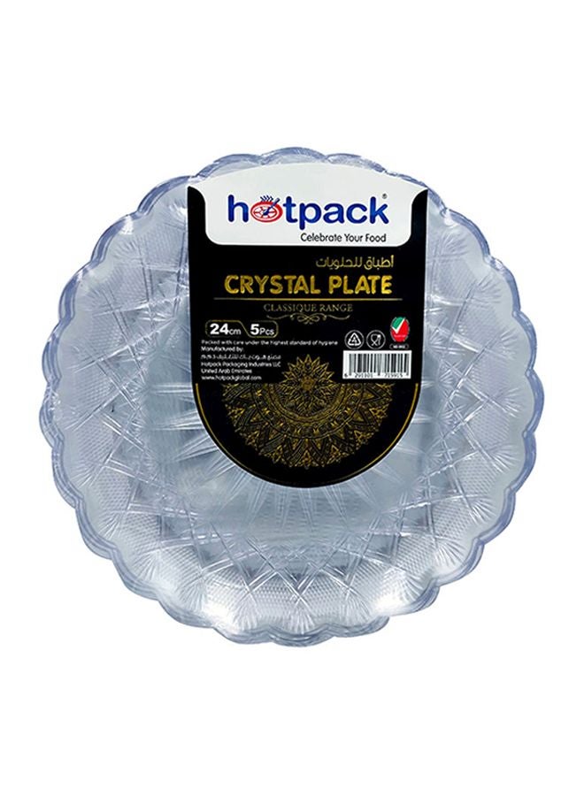 Hotpack 5-Pieces Crystal Plate Clear 24cm  - Image 1
