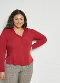 Violeta By Mango Burgundy