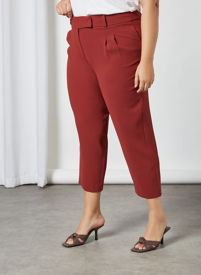 Violeta By Mango Plus Size Cropped Pants