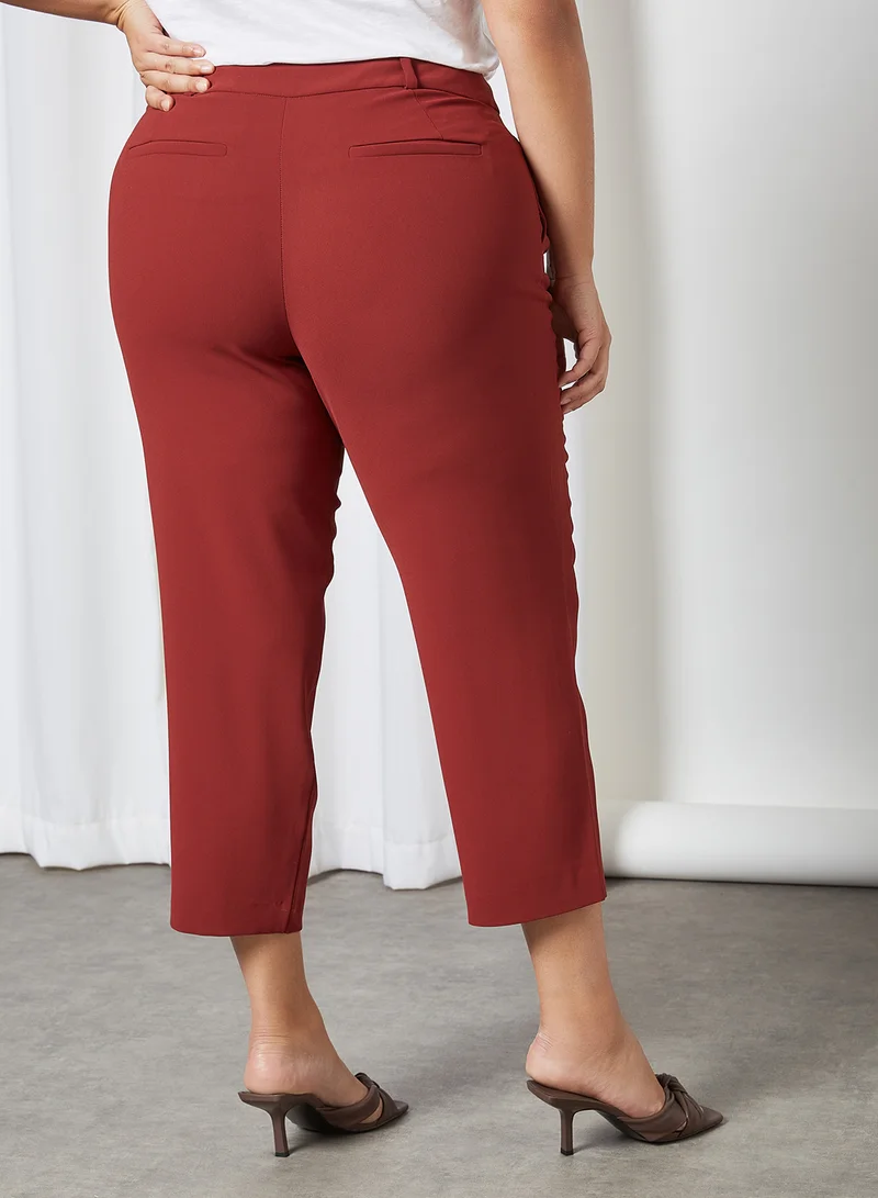 Violeta By Mango Plus Size Cropped Pants