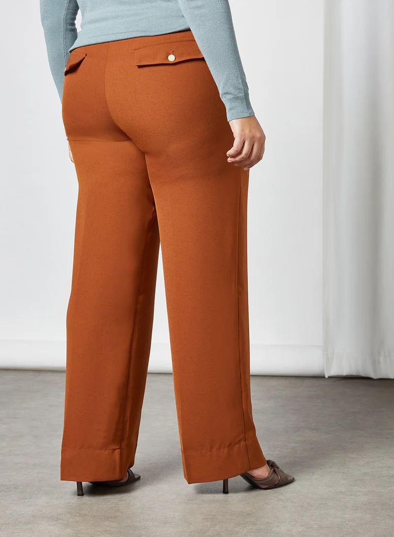 Violeta By Mango Plus Size Flared Pants