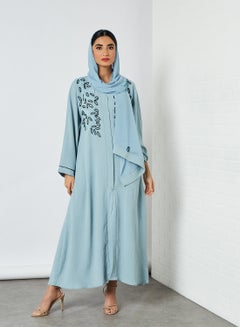 RVVIVA Embellished Detail Abaya Grey  - Image 3