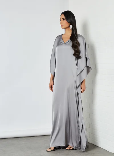 RVVIVA Layered Sleeve Kaftan Greyish blue