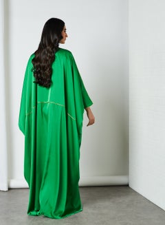 RVVIVA Tassel Detail Bisht Abaya Green  - Image 2