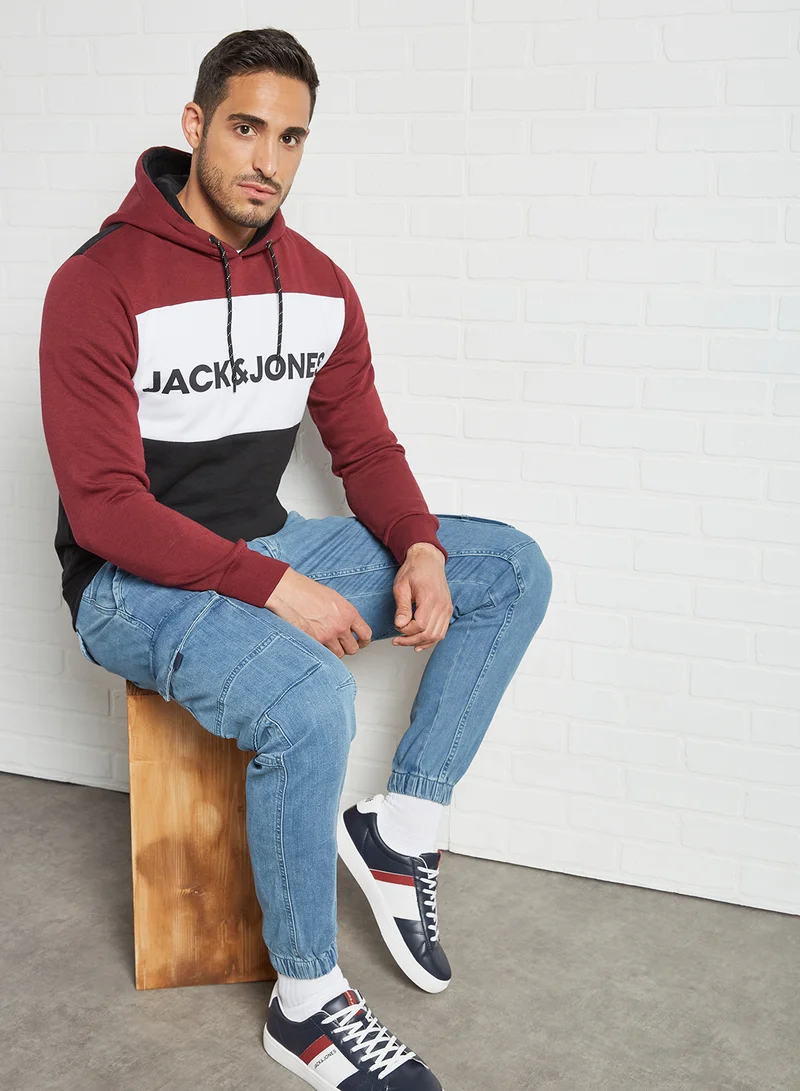 JACK & JONES Cargo Slim Fit Jeans Blue Denim