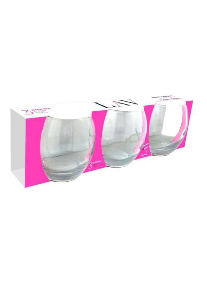 LAV 3-Piece Empire Glass Set Clear - Image 1
