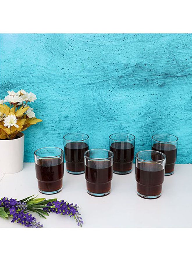 DELCASA 6-Piece Glass Tumbler Set Clear 6x240ml  - Image 3