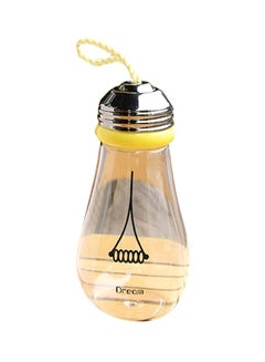 Beauenty Creative Bulb Shaped Water Bottle Yellow/Clear 17x6cm 