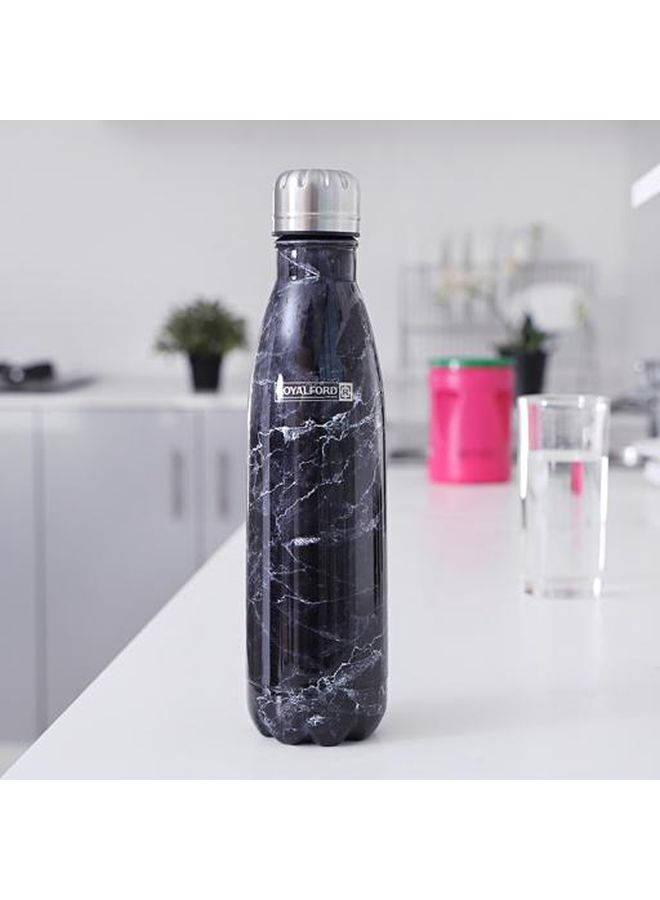 Royalford Stainless Steel Vacuum Bottle 500Ml 17Oz 304 Ss Inner Pot Hot Cool Black/White/Silver 500ml  - Image 1