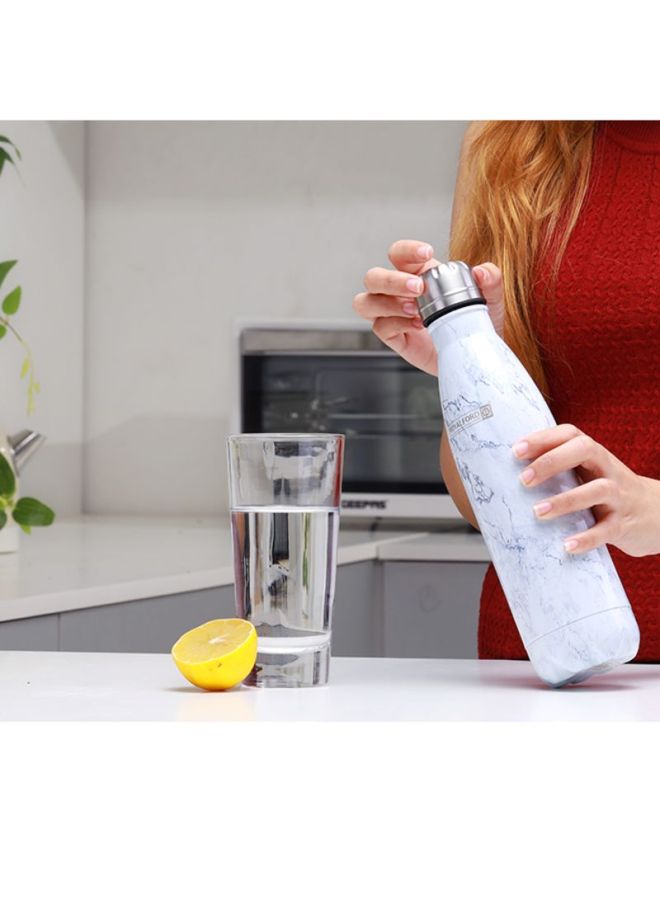Royalford Ss Vacuum Water Bottle 500Ml 7Cm X27Cm Multicolor White/Grey/Silver 500ml  - Image 5