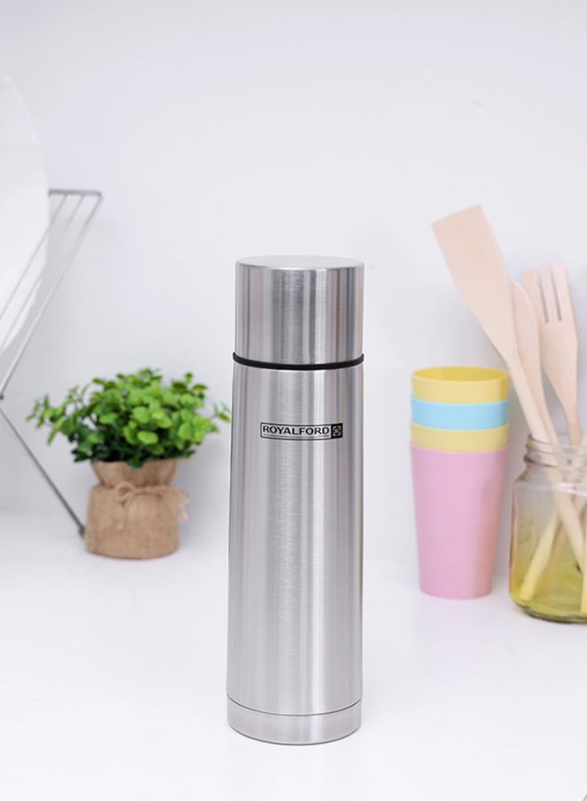 Royalford Stainless Steel Vacuum Bottle Silver/Black 1000ml  - Image 5