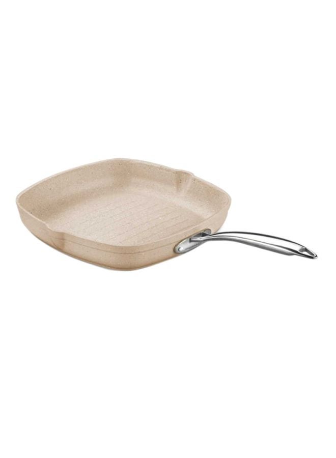 Korkmaz Granita Square Grill Pan Beige/Silver 28x28cm 