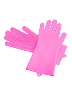 Sharpdo Pair Of Heat-Resistant Oven Gloves Pink 35.7x16.5cm 