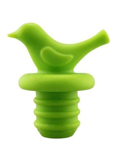 Sharpdo Little Bird Wine Bottle Stopper Green 4.3x4.8cm  - Image 1
