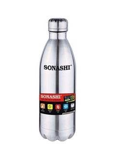 SONASHI 2-Piece Hot And Cold Vacuum Flask Set Silver/Red 2x0.75Liters  - Image 2