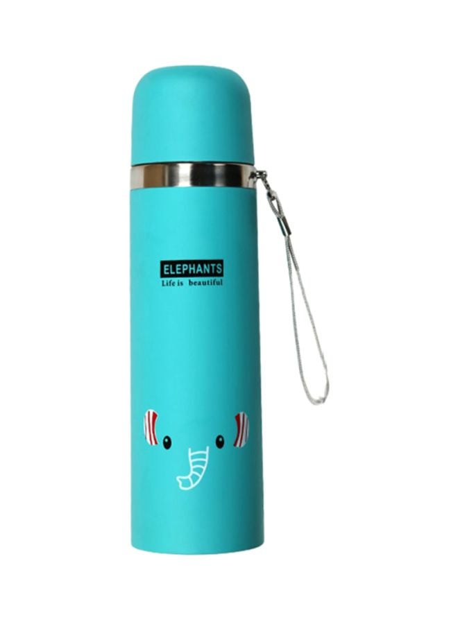 ترمس مفرغ من الهواء بنمط حيوان أزرق/فضي/أسود 23.5x6سم