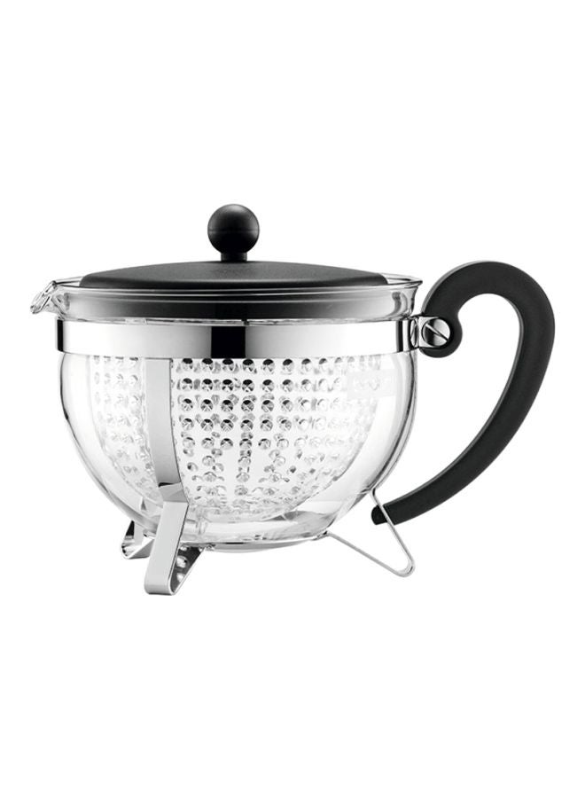 bodum Darjeeling Tea Pot Silver/Black - Image 1