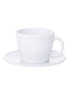 bodum Corona Jumbo Cup With Saucer white  - Image 1