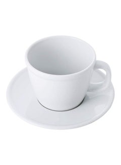 bodum Corona Jumbo Cup With Saucer white  - Image 2