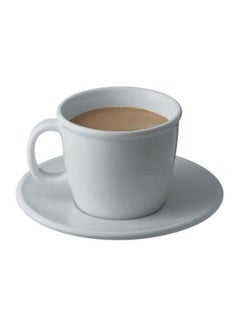 bodum Corona Jumbo Cup With Saucer white  - Image 4