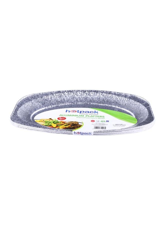 Hotpack 50-Piece Aluminium Platter Silver 17inch - Image 1