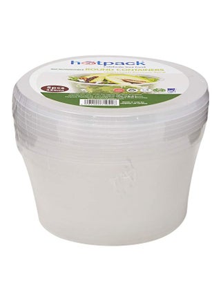 5-Piece Round Containers With Lid Set Clear 450ml - v1615655054/N38394182A_1