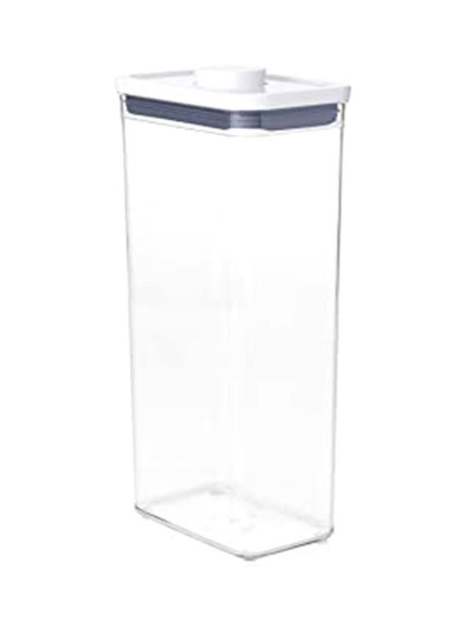 OXO POP 2.0 Rectangle Tall Clear/White/Black 13.1x4.1x6.3cm - Image 1